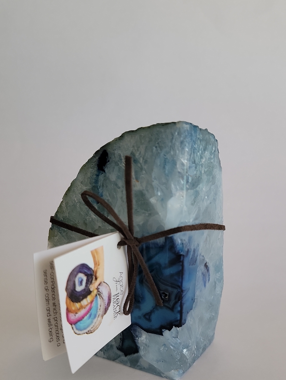 BLUE AGATE GOOD LUCK STONE